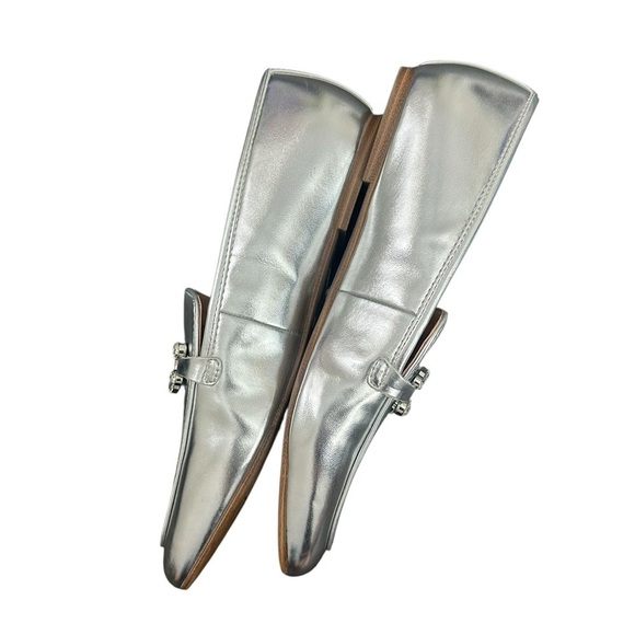 NEW Nine West Bennit Slip-On Round Toe Dress Loafers in Metallic Silver - Size 8 - Picture 7 of 9
